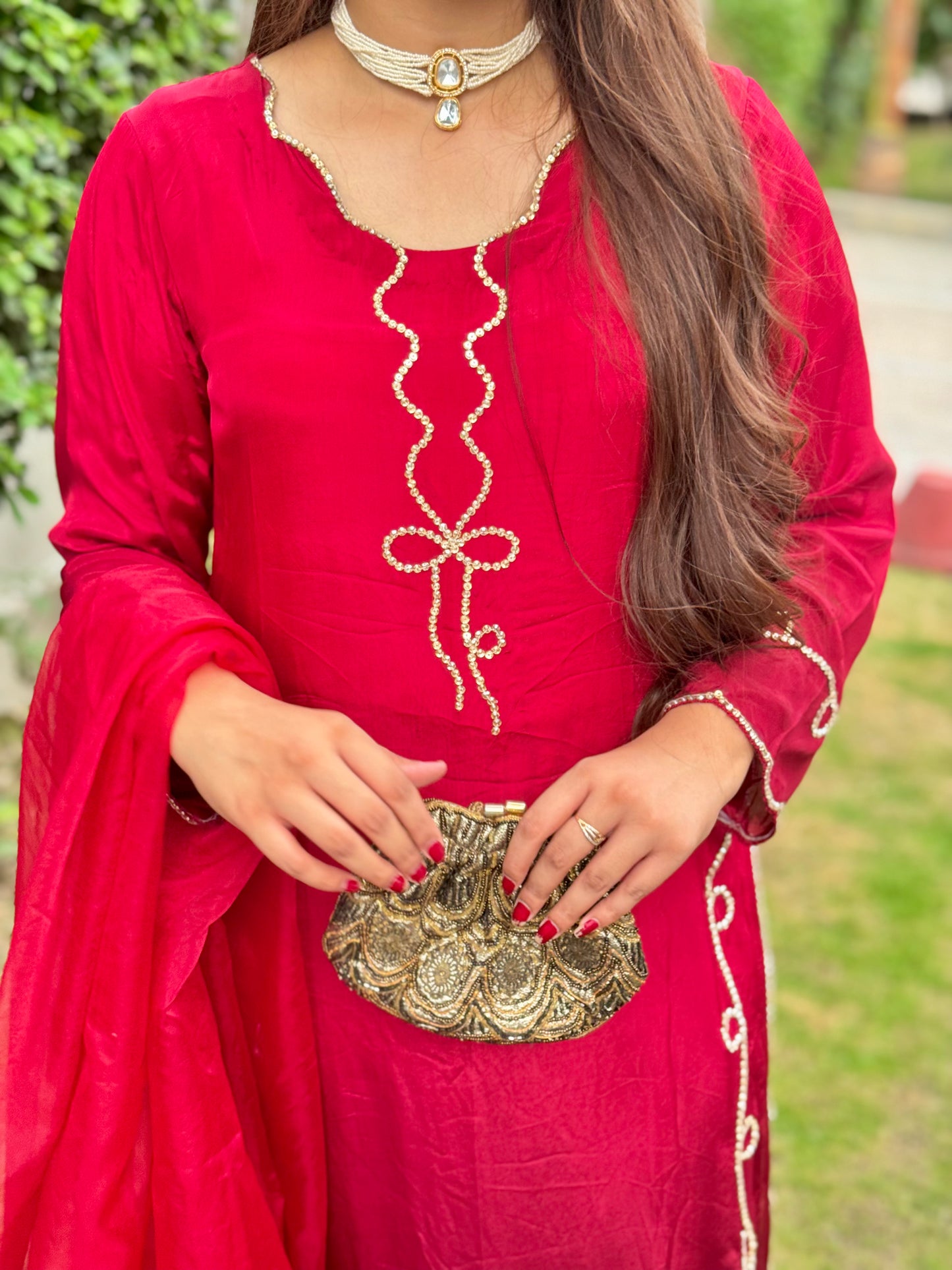 Red Maroon 3 Piece Suit - RM2003