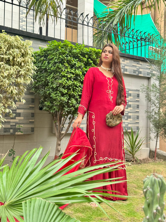Red Maroon 3 Piece Suit - RM2003