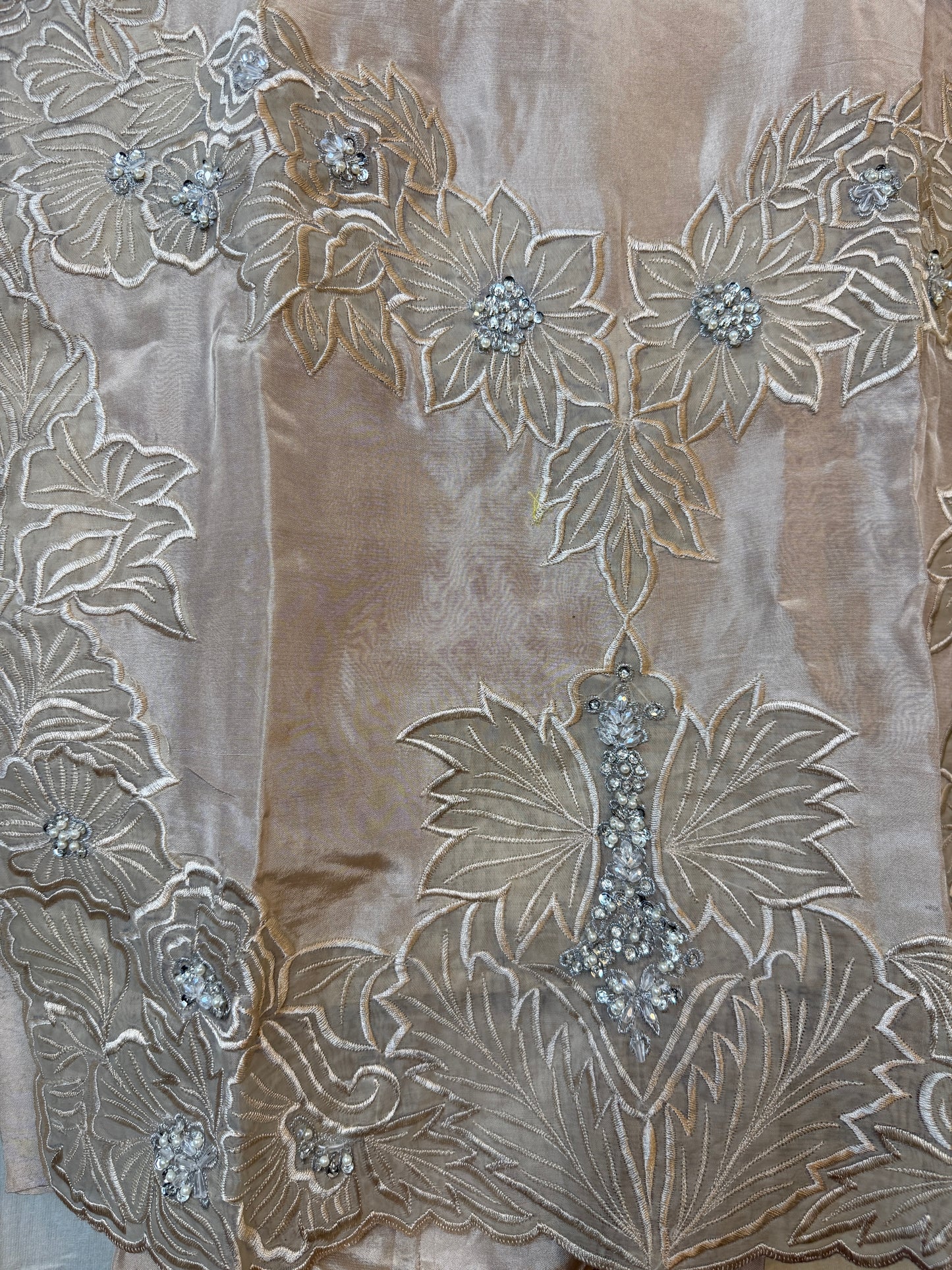 Beige 3 Piece Embroided Suit - BB2011