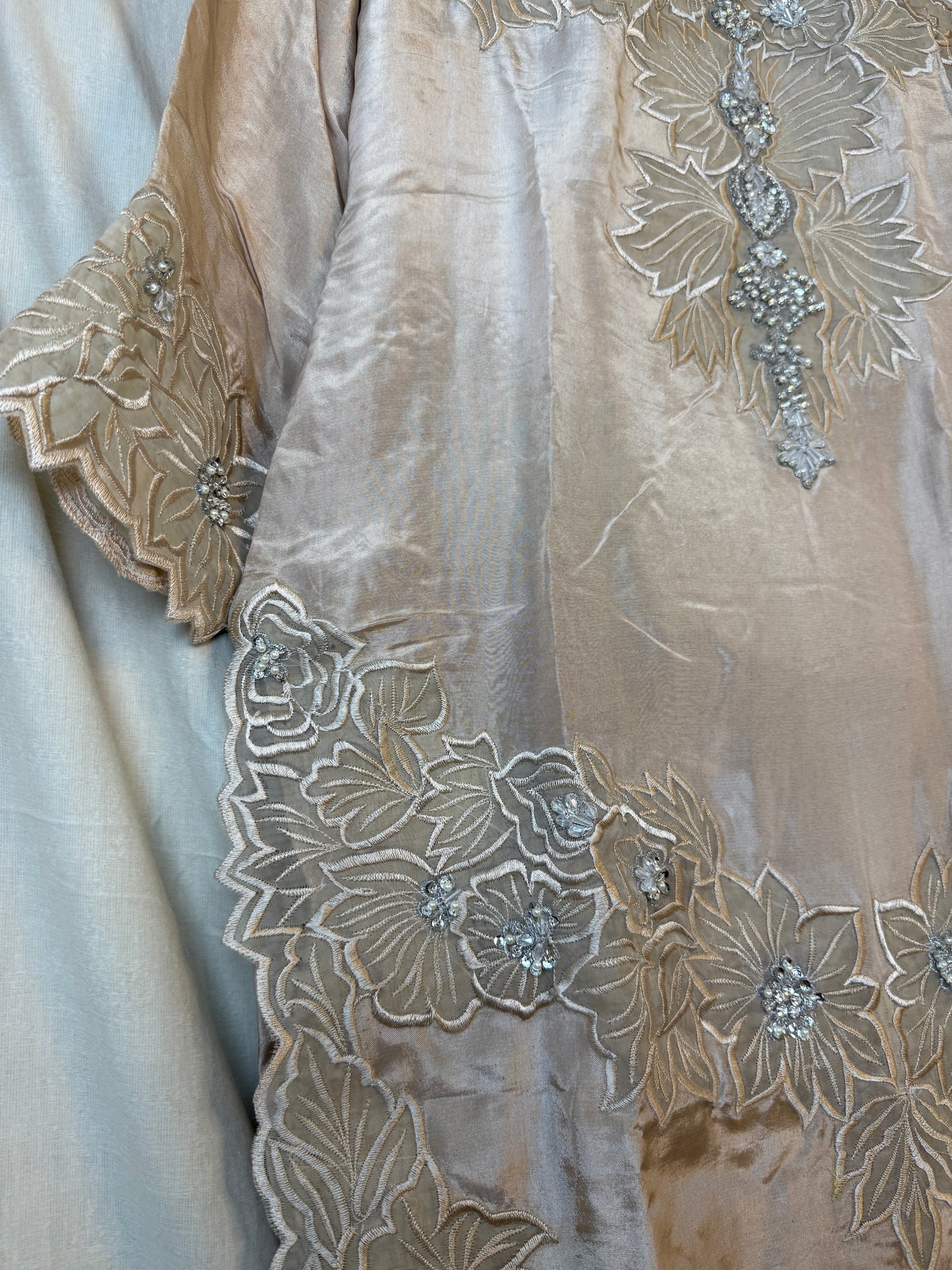 Beige 3 Piece Embroided Suit - BB2011